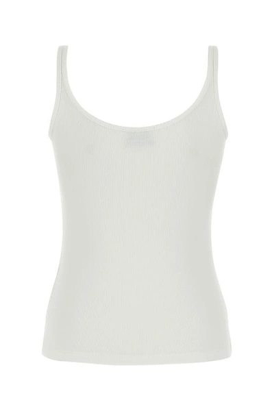 Shop Off-white Off White Woman White Stretch Cotton Tank Top