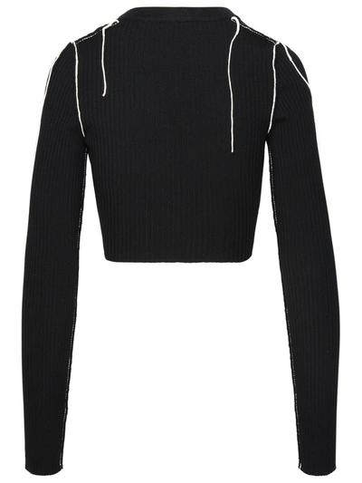 Shop Off-white Woman  Black Wool Blend Sweater