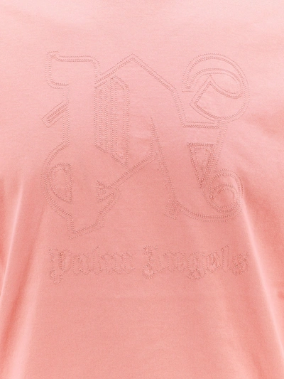 Shop Palm Angels Man T-shirt Man Pink T-shirts