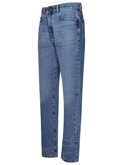 Shop Versace Man  Blue Cotton Jeans