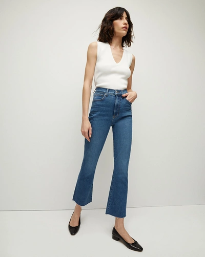 Shop Veronica Beard Carolina Skinny Kick-flare Jean In Serendipity