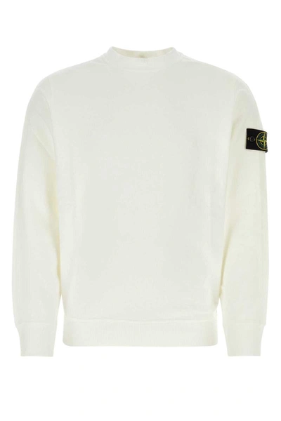 Shop Stone Island Sweatshirts In White