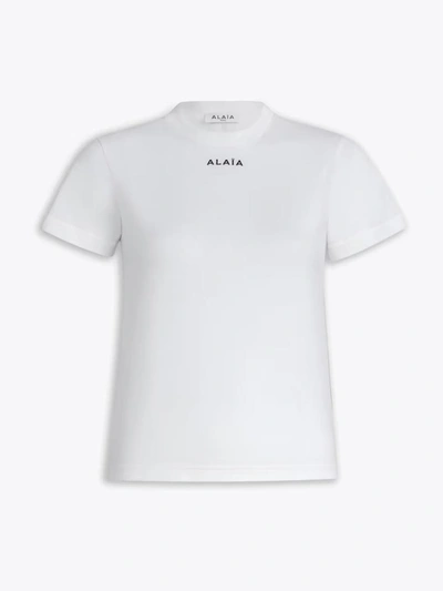 Shop Alaïa Tight-fitting T-shirt Clothing In White