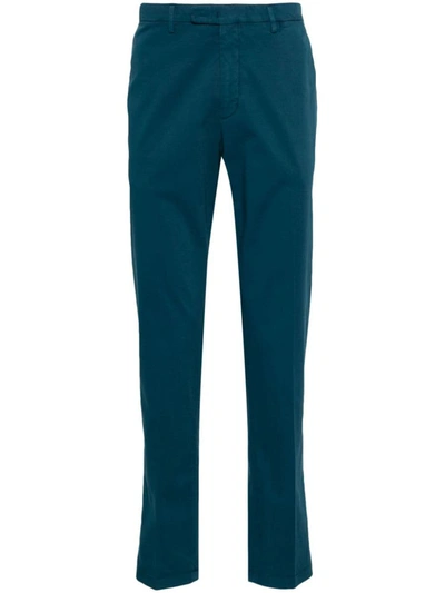 Shop Boglioli Cotton Trousers In Blue