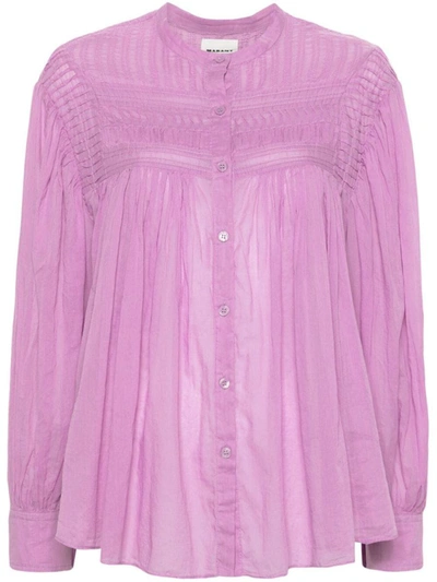 Shop Isabel Marant Étoile Blouse Plalia Clothing In Pink & Purple