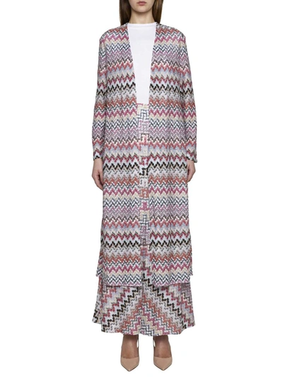 Shop Missoni Sweaters In Pink Wht Tone Multic
