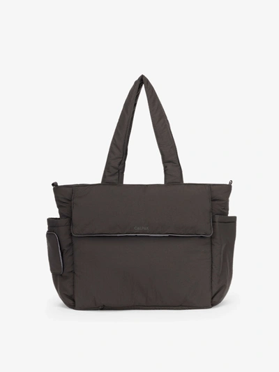 Shop Calpak Diaper Tote Bag With Laptop Sleeve In Black