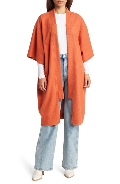Shop Roffe Accessories Open Front Duster In Orange