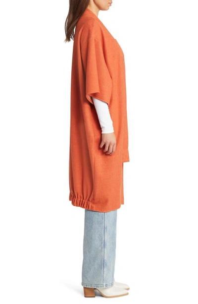 Shop Roffe Accessories Open Front Duster In Orange