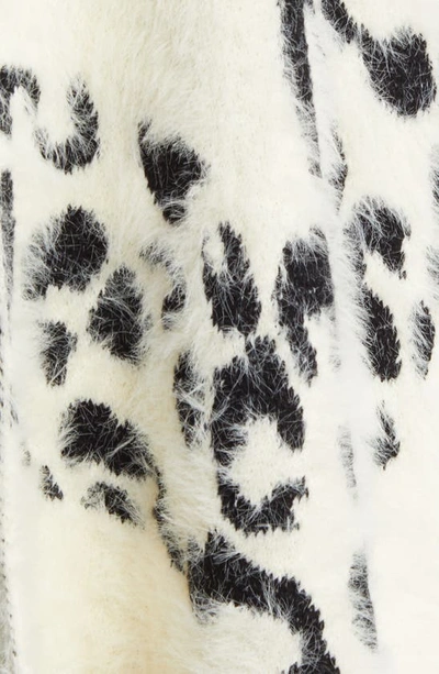 Roffe Accessories Leopard Pattern Ruana In Cream