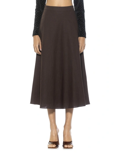 Shop Alexia Admor Brilyn Skirt In Brown