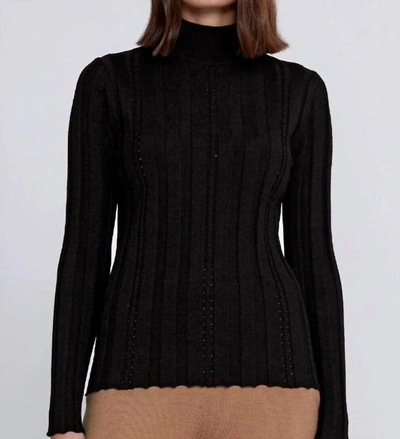 Shop Knitss Opal Mock Neck Sweater In Black