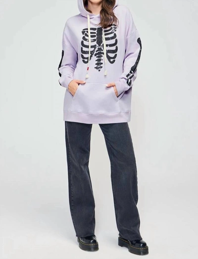 Shop Wildfox Rockstar Ribcage Road-trip Hoodie In Purple