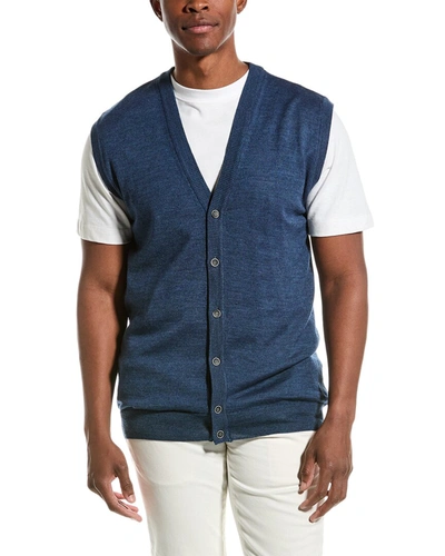 Shop Blu By Polifroni Wool-blend Sweater Vest In Blue