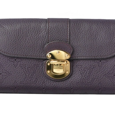 Pre-owned Louis Vuitton Iris Leather Wallet () In Purple