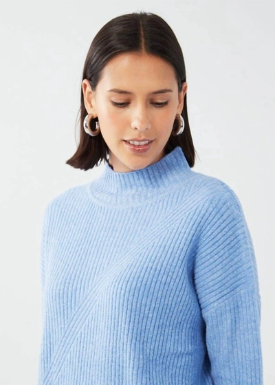 Shop Fdj Mockneck Tunic Sweater In Cornflower In Blue