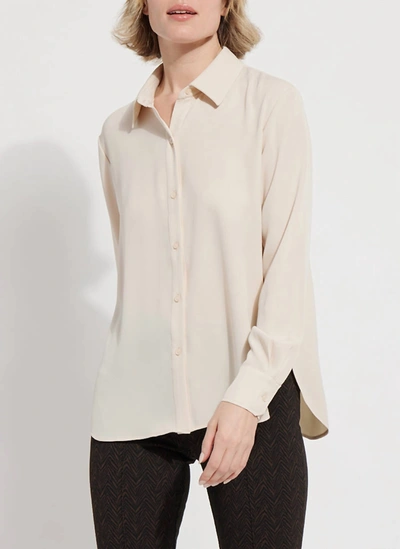 Shop Lyssé Parker Button Down Shirt In Light Almond In Multi