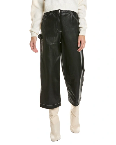 Shop Staud Cropped Domino Pant In Black