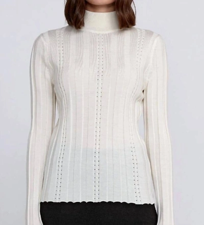 Shop Knitss Opal Mock Neck Sweater In Off White