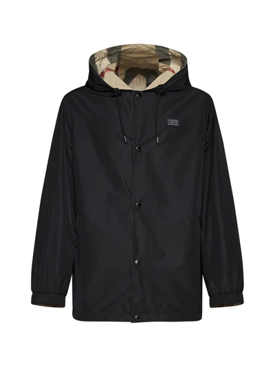 Shop Burberry Coats In Flax Ip Check