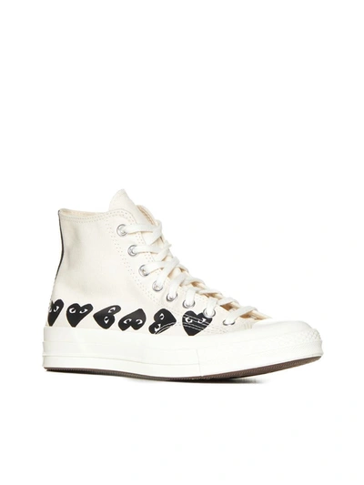 Shop Comme Des Garçons Play Cdg Play Sneakers In White