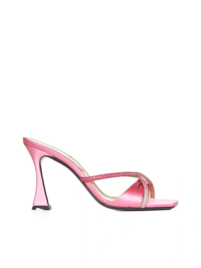 Shop D’accori D'accori Sandals In Powder Pink Crystal