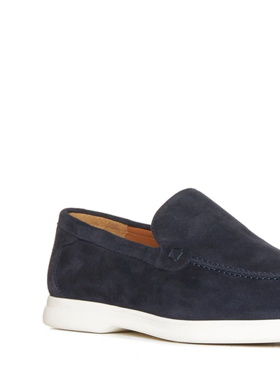 Shop Doucal's Flat Shoes In Blu + F.do Bianco