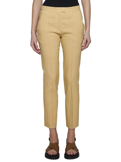 Shop Isabel Marant Trousers In Straw