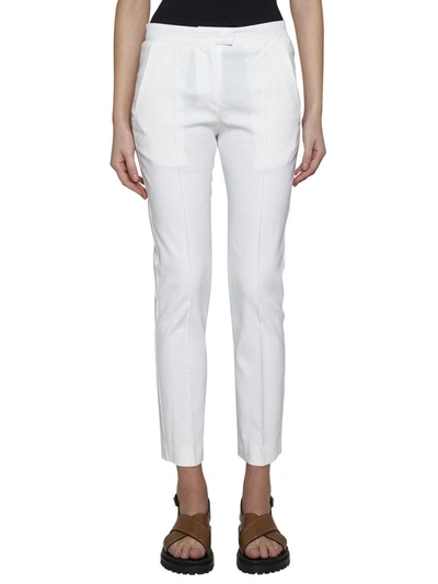 Isabel Marant Straight-leg Cropped Slim-cut Trousers In White