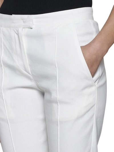 Isabel Marant Straight-leg Cropped Slim-cut Trousers In White