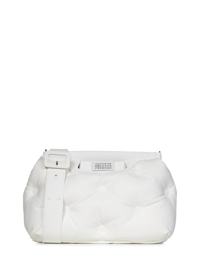 Shop Maison Margiela Glam Slam Classique Medium Handbag In Bianco