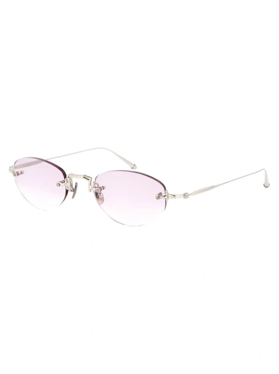 Shop Matsuda Sunglasses In Pw-3 Palladium White - Cafe Violet Grad