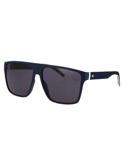 Shop Tommy Hilfiger Sunglasses In 0juir Blue