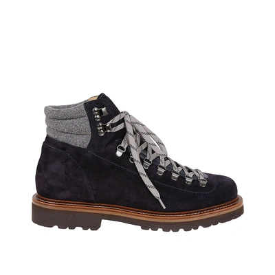 Shop Brunello Cucinelli Leather Boots In Blue