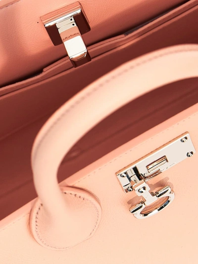 Shop Ferragamo 'studio Box (s)' Handbag In Pink
