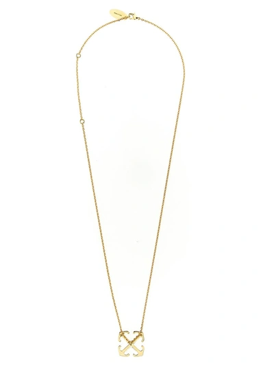 Shop Off-white 'arrow Strass' Necklace In Gold