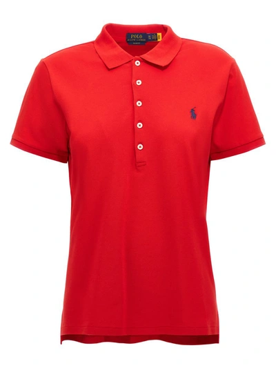 Shop Polo Ralph Lauren 'julie' Polo Shirt In Red