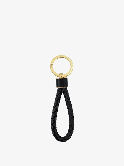 Shop Bottega Veneta Key Ring In Black
