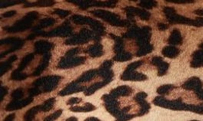 Shop Good American Shine Compression Good Waist Straight Leg Pants In Wild Leopard