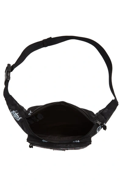Balenciaga Explorer Graffiti Logo Canvas Belt Bag In Black