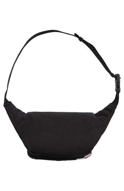 Balenciaga Explorer Graffiti Logo Canvas Belt Bag In Black