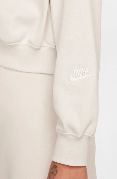 Shop Nike Sportswear Club Fleece Gx Crop Hoodie In Light Bone