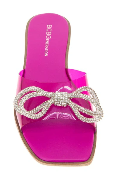 Shop Bcbgeneration Laffi Slide Sandal In Viva Pink