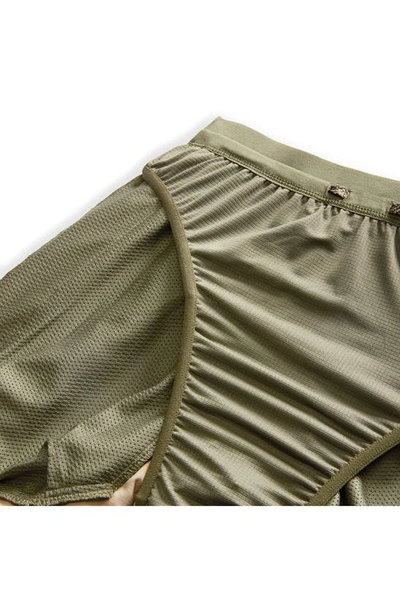 Shop Nike Dri-fit 7-inch Brief Lined Trail Shorts In Medium Olive/ Medium Olive