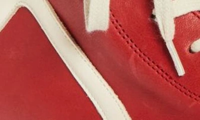 Shop Rick Owens Geobasket High Top Sneaker In Cardinal Red/ Milk/ Milk