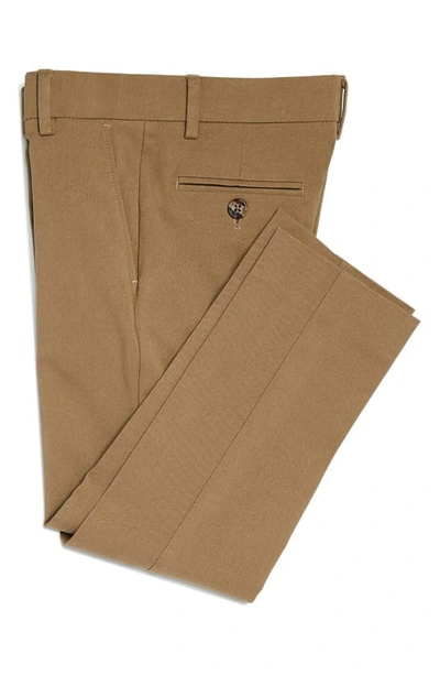 Shop Ralph Lauren Kids' Classic Solid Dress Pants In Tan