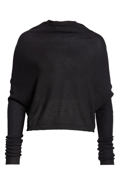 Shop Rick Owens Crater Cashmere Sweater In Black
