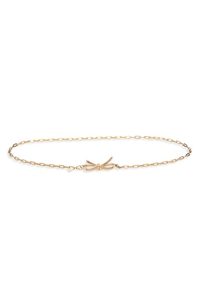 Shop Valentino Bow Pendant Necklace In Oro