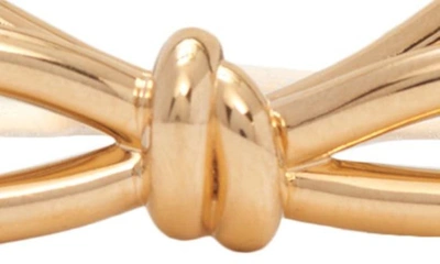 Shop Valentino Garavani Bow Pendant Necklace In Oro