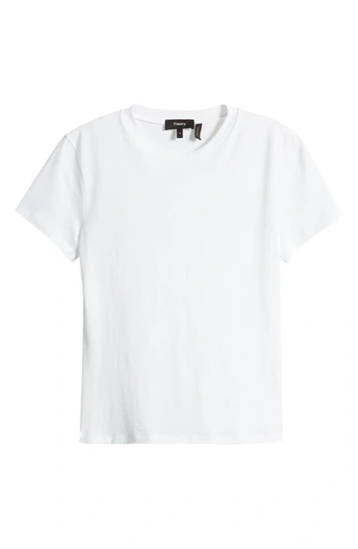 Theory Apex Crewneck Short-sleeve Tiny Tee In White